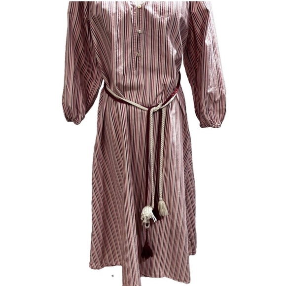 The GREAT Women’s Derby Cotton Oversize Midi Dress In Sunset Stripe 2 Med New - Picture 12 of 15